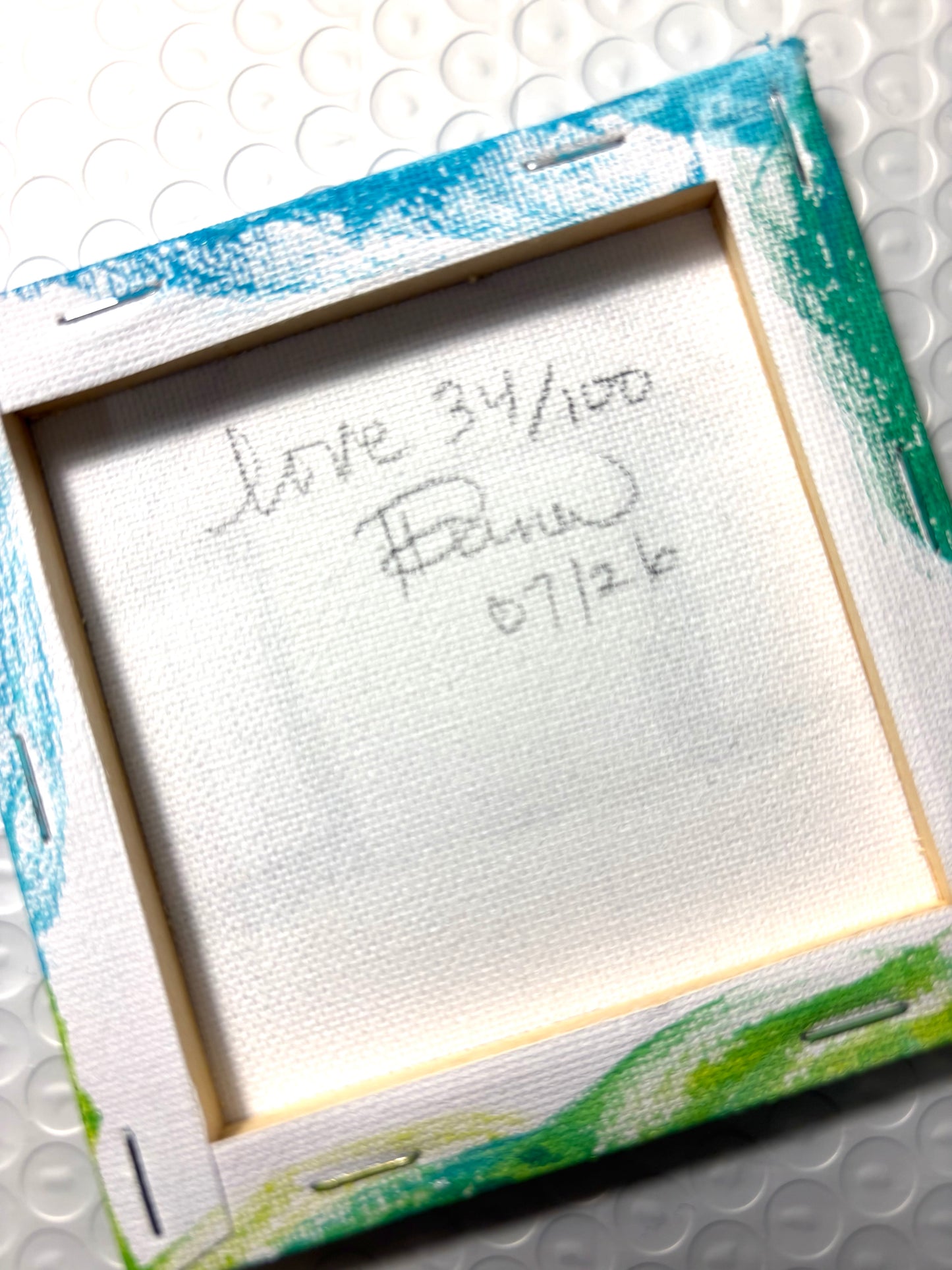 Love (34/100) |  Original 4x4 Mini House Canvas