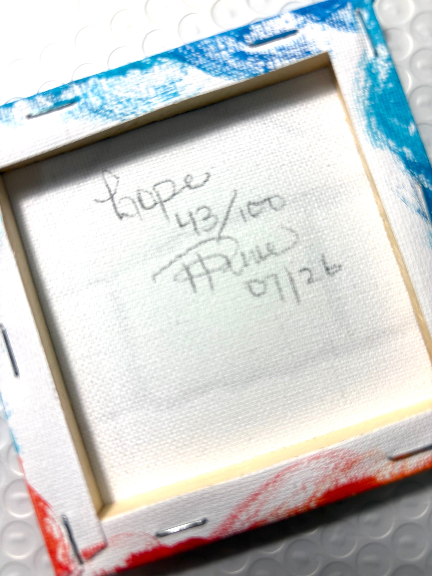Hope (43/100) |  Original 4x4 Mini House Canvas
