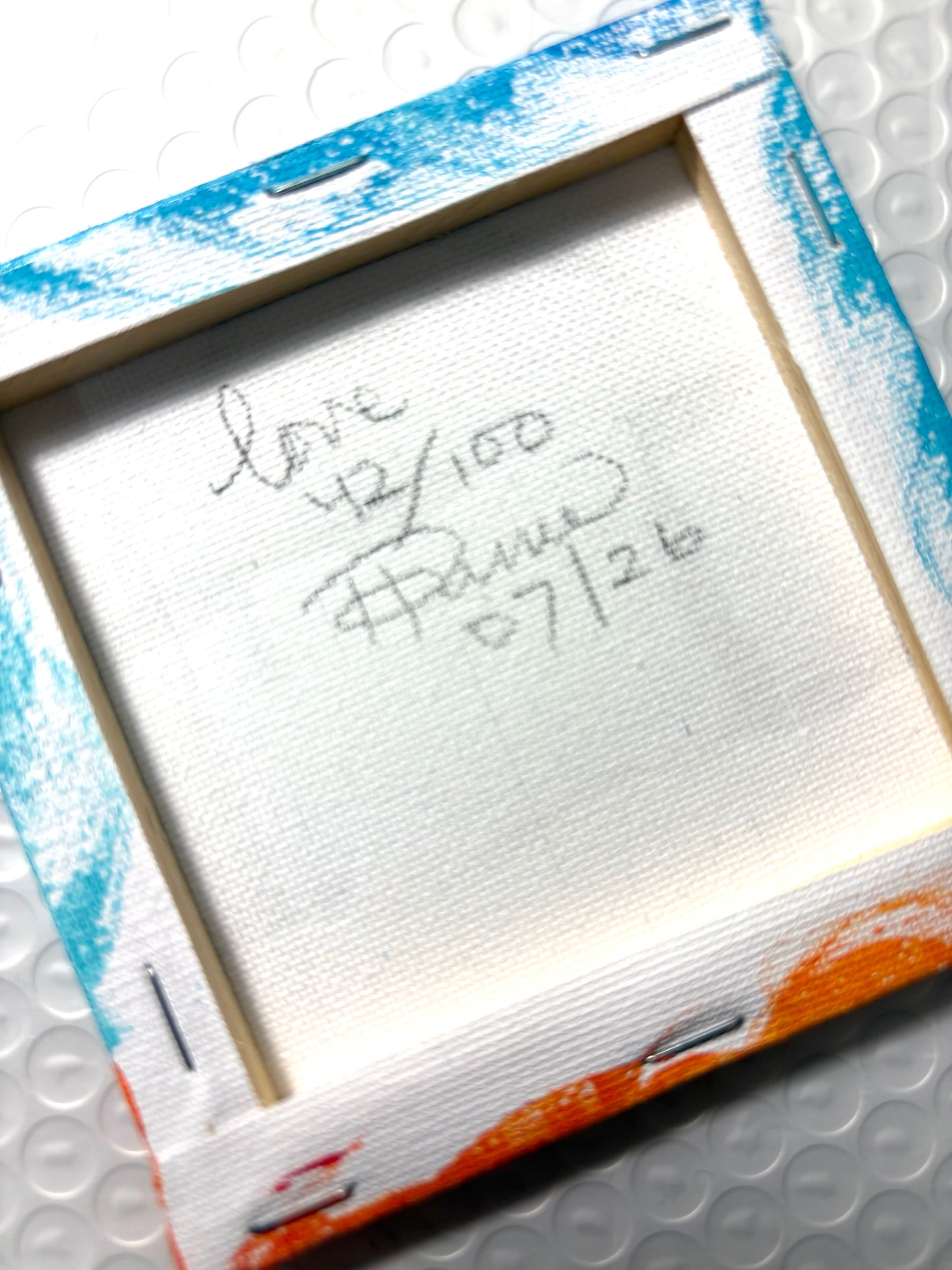 Love (42/100) |  Original 4x4 Mini House Canvas
