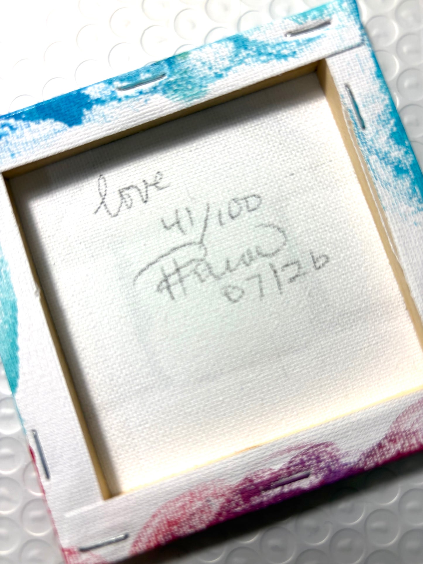 Love (41/100) |  Original 4x4 Mini House Canvas
