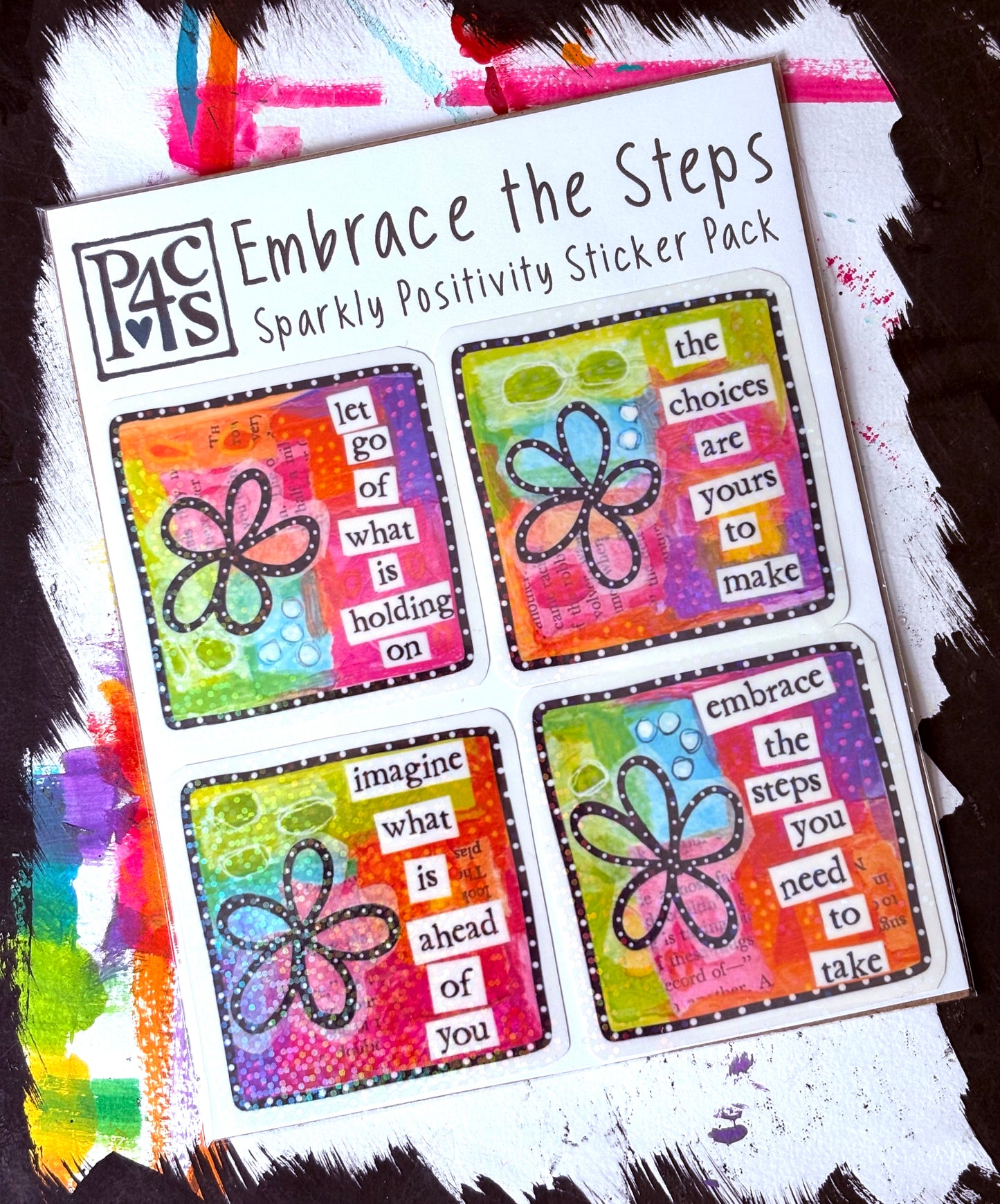 Sparkly Positivity Sticker Pack | Embrace the Steps