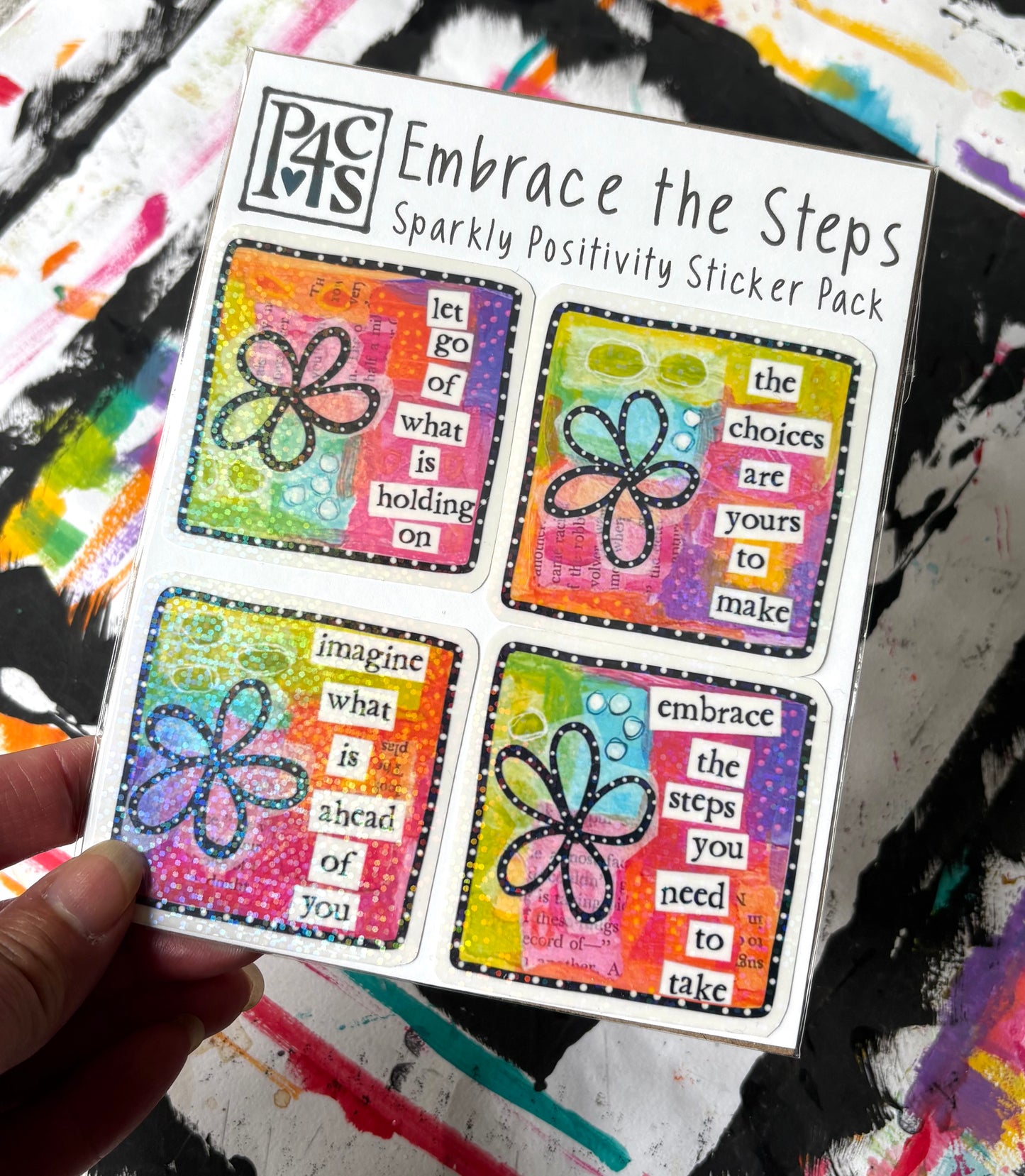 Sparkly Positivity Sticker Pack | Embrace the Steps